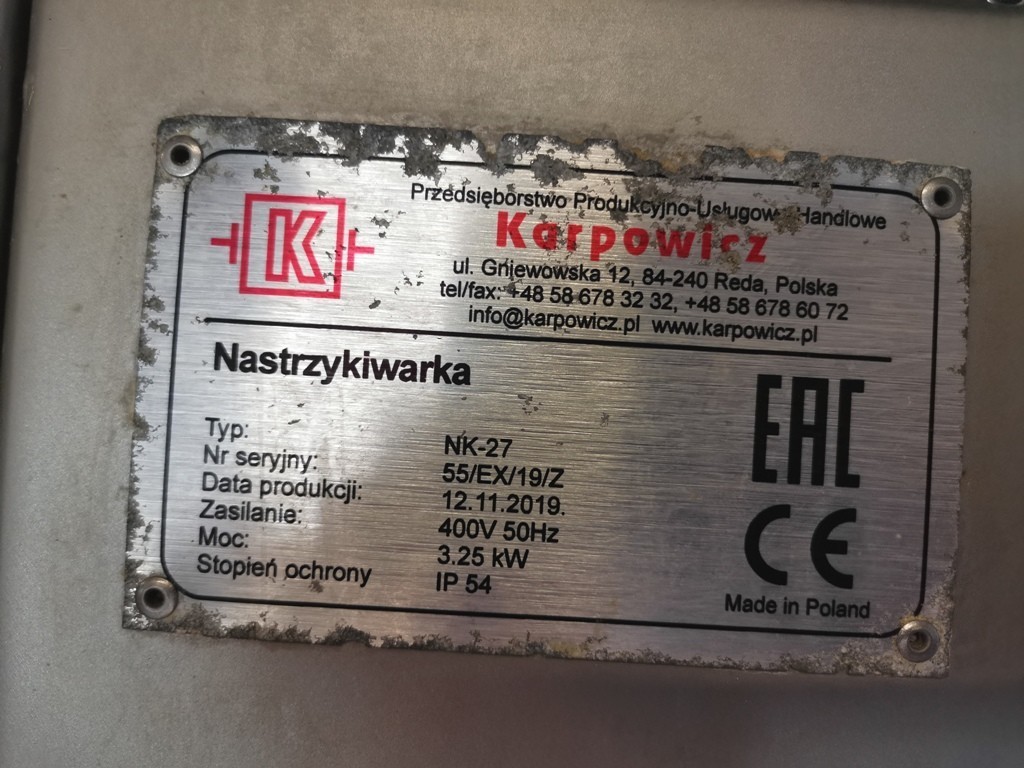 Инъектор KARPOWICZ NK-27с 2мя нерж. ёмкостями 2019 год БУ