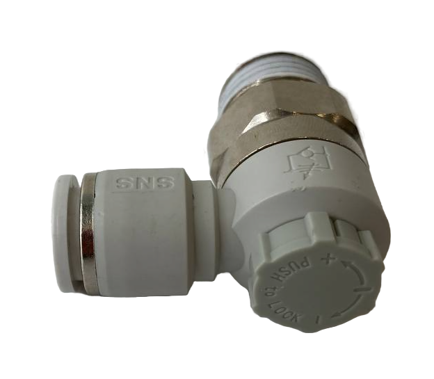 Пневмодроссель с обратным клапаном R1/4-8мм AS2201F-R1/4-08SA-PVC